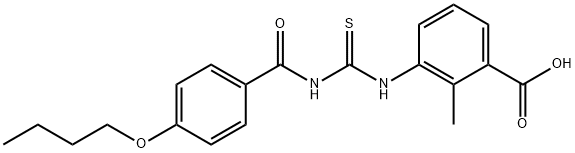 3-[[[(4-BUTOXYBENZOYL)AMINO]THIOXOMETHYL]AMINO]-2-METHYL-BENZOIC ACID