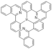 Ir(piq)3,  Tris[1-phenylisoquinolinato-C2,N]iridium(III) Structural