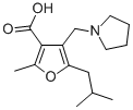 5-ISOBUTYL-2-METHYL-4-PYRROLIDIN-1-YLMETHYL-FURAN-3-CARBOXYLIC ACID Structural