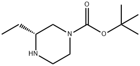 (R)-1-Boc- 3-ethyl-piperazine Structural