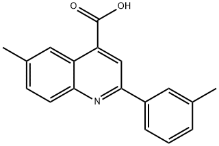 6-METHYL-2-(3-METHYLPHENYL)QUINOLINE-4-CARBOXYLICACID Structural