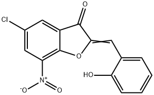 3(2H)-BENZOFURANONE, 5-CHLORO-2-[(2-HYDROXYPHENYL)METHYLENE]-7-NITRO- Structural