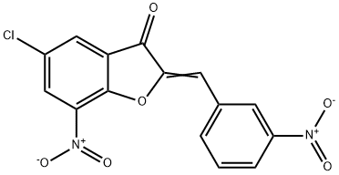 3(2H)-BENZOFURANONE, 5-CHLORO-7-NITRO-2-[(3-NITROPHENYL)METHYLENE]-