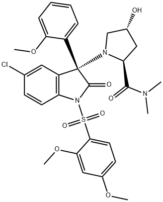 (2S,4R)-1-[(R)-5-CHLORO-1-(2,4-DIMETHOXY-BENZENESULFONYL)-3-(2-METHOXY-PHENYL)-2-OXO-2,3-DIHYDRO-1H-INDOL-3-YL]-4-HYDROXY-PYRROLIDINE-2-CARBOXYLIC ACID DIMETHYLAMIDE