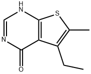 thieno[2,3-d]pyrimidin-4(3H)-one, 5-ethyl-6-methyl- Structural