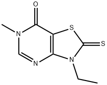 Thiazolo[4,5-d]pyrimidin-7(6H)-one, 3-ethyl-2,3-dihydro-6-methyl-2-thioxo- (9CI) Structural