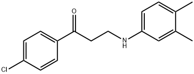 1-(4-CHLOROPHENYL)-3-(3,4-DIMETHYLANILINO)-1-PROPANONE Structural