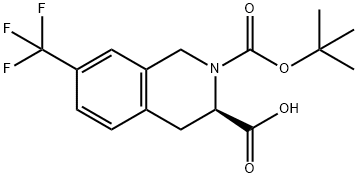 D-2-BOC-7-(TRIFLUOROMETHYL)-1,2,3,4-TETRAHYDROISOQUINOLINE-3-CARBOXYLIC ACID Structural