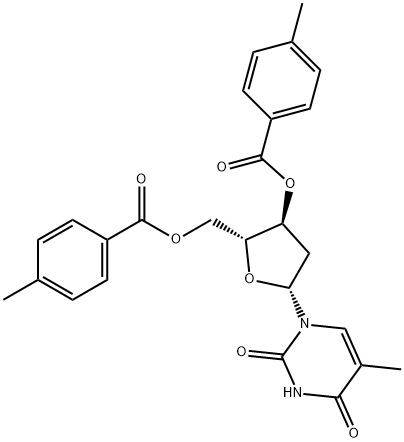 3',5'-DI-O-(4-METHYLBENZOYL)-THYMIDINE Structural