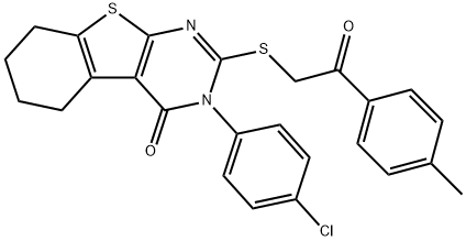 3-(4-chlorophenyl)-2-{[2-(4-methylphenyl)-2-oxoethyl]sulfanyl}-5,6,7,8-tetrahydro[1]benzothieno[2,3-d]pyrimidin-4(3H)-one