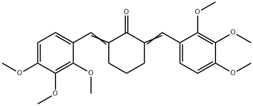 CYCLOHEXANONE, 2,6-BIS[(2,3,4-TRIMETHOXYPHENYL)METHYLENE]- Structural