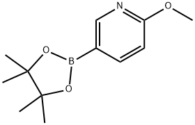 2-METHOXYPYRIDINE-5-BORONIC ACID PINACOL ESTER Structural