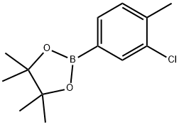 2-(3-CHLORO-4-METHYLPHENYL)-4,4,5,5-TETRAMETHYL-1,3,2-DIOXABOROLANE Structural