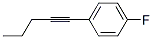 Benzene, 1-fluoro-4-(1-pentynyl)- (9CI) Structural