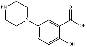 2-HYDROXY-5-PIPERAZIN-1-YL-BENZOIC ACID Structural