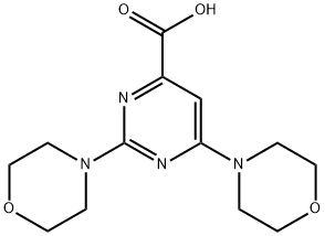 2,6-DIMORPHOLIN-4-YLPYRIMIDINE-4-CARBOXYLICACID
 Structural