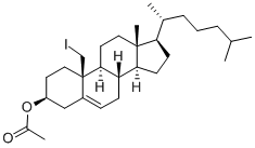 19-IODO-5-CHOLESTEN-3BETA-OL 3-ACETATE Structural