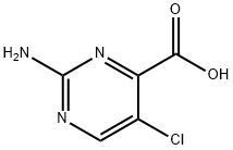 2-AMINO-5-CHLOROPYRIMIDINE-4-CARBOXYLIC ACID Structural