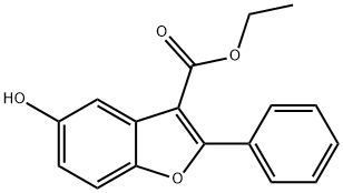 5-HYDROXY-2-PHENYL-BENZOFURAN-3-CARBOXYLIC ACID ETHYL ESTER Structural