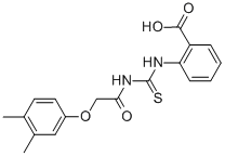 2-[[[[(3,4-DIMETHYLPHENOXY)ACETYL]AMINO]THIOXOMETHYL]AMINO]-BENZOIC ACID