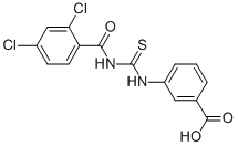 3-[[[(2,4-DICHLOROBENZOYL)AMINO]THIOXOMETHYL]AMINO]-BENZOIC ACID Structural