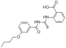 2-[[[(3-BUTOXYBENZOYL)AMINO]THIOXOMETHYL]AMINO]-BENZOIC ACID Structural