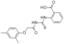 2-[[[[(2,4-DIMETHYLPHENOXY)ACETYL]AMINO]THIOXOMETHYL]AMINO]-BENZOIC ACID