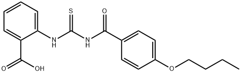 2-[[[(4-BUTOXYBENZOYL)AMINO]THIOXOMETHYL]AMINO]-BENZOIC ACID Structural