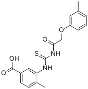 4-METHYL-3-[[[[(3-METHYLPHENOXY)ACETYL]AMINO]THIOXOMETHYL]AMINO]-BENZOIC ACID