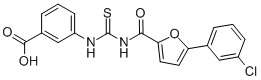 3-[[[[[5-(3-CHLOROPHENYL)-2-FURANYL]CARBONYL]AMINO]THIOXOMETHYL]AMINO]-BENZOIC ACID