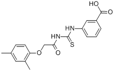 3-[[[[(2,4-DIMETHYLPHENOXY)ACETYL]AMINO]THIOXOMETHYL]AMINO]-BENZOIC ACID