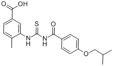 4-METHYL-3-[[[[4-(2-METHYLPROPOXY)BENZOYL]AMINO]THIOXOMETHYL]AMINO]-BENZOIC ACID Structural