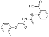 2-[[[[(2-METHYLPHENOXY)ACETYL]AMINO]THIOXOMETHYL]AMINO]-BENZOIC ACID