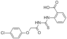 2-[[[[(4-CHLOROPHENOXY)ACETYL]AMINO]THIOXOMETHYL]AMINO]-BENZOIC ACID Structural