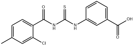 3-[[[(2-CHLORO-4-METHYLBENZOYL)AMINO]THIOXOMETHYL]AMINO]-BENZOIC ACID Structural