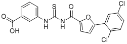 3-[[[[[5-(2,5-DICHLOROPHENYL)-2-FURANYL]CARBONYL]AMINO]THIOXOMETHYL]AMINO]-BENZOIC ACID