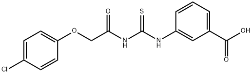 3-[[[[(4-CHLOROPHENOXY)ACETYL]AMINO]THIOXOMETHYL]AMINO]-BENZOIC ACID