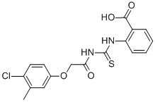 2-[[[[(4-CHLORO-3-METHYLPHENOXY)ACETYL]AMINO]THIOXOMETHYL]AMINO]-BENZOIC ACID