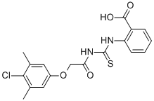 2-[[[[(4-CHLORO-3,5-DIMETHYLPHENOXY)ACETYL]AMINO]THIOXOMETHYL]AMINO]-BENZOIC ACID