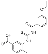 3-[[[(3-ETHOXYBENZOYL)AMINO]THIOXOMETHYL]AMINO]-4-METHYL-BENZOIC ACID Structural