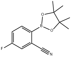 2-Cyano-4-fluorophenylboronic acid pinacol ester Structural