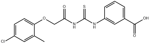 3-[[[[(4-CHLORO-2-METHYLPHENOXY)ACETYL]AMINO]THIOXOMETHYL]AMINO]-BENZOIC ACID