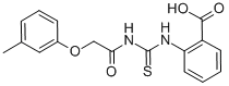 2-[[[[(3-METHYLPHENOXY)ACETYL]AMINO]THIOXOMETHYL]AMINO]-BENZOIC ACID Structural