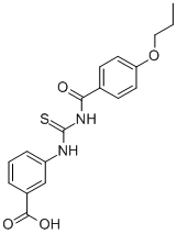 3-[[[(4-PROPOXYBENZOYL)AMINO]THIOXOMETHYL]AMINO]-BENZOIC ACID Structural