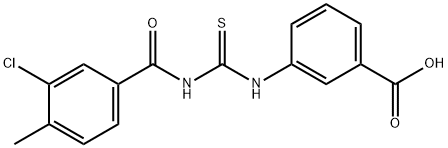 3-[[[(3-CHLORO-4-METHYLBENZOYL)AMINO]THIOXOMETHYL]AMINO]-BENZOIC ACID