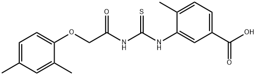 3-[[[[(2,4-DIMETHYLPHENOXY)ACETYL]AMINO]THIOXOMETHYL]AMINO]-4-METHYL-BENZOIC ACID