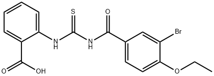 2-[[[(3-BROMO-4-ETHOXYBENZOYL)AMINO]THIOXOMETHYL]AMINO]-BENZOIC ACID Structural