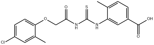 3-[[[[(4-CHLORO-2-METHYLPHENOXY)ACETYL]AMINO]THIOXOMETHYL]AMINO]-4-METHYL-BENZOIC ACID