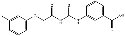 3-[[[[(3-METHYLPHENOXY)ACETYL]AMINO]THIOXOMETHYL]AMINO]-BENZOIC ACID