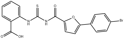 2-[[[[[5-(4-BROMOPHENYL)-2-FURANYL]CARBONYL]AMINO]THIOXOMETHYL]AMINO]-BENZOIC ACID